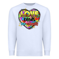 White Love needs no words Premium Sweatshirt - NancyCooperArtShop