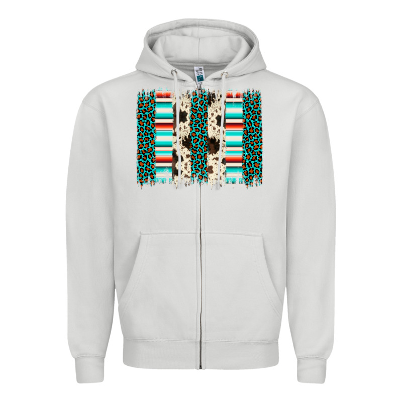 Leopard Cowhide Brush Stroke Zipper Hoodie by Artiststas | Teevron
