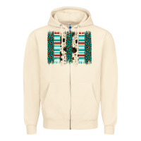 Sandshell leopard cowhide brush stroke Zipper Hoodie - Artiststas
