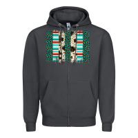 Smoke leopard cowhide brush stroke Zipper Hoodie - Artiststas