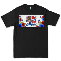 Black floral 4th of july crew license plate Premium Tee - HRA Design Shop