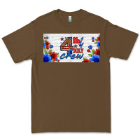 Floral 4th Of July Crew License Plate Premium Tee | Teevron