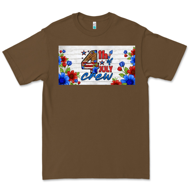Floral 4th Of July Crew License Plate Premium Tee by HRA Design Shop | Teevron