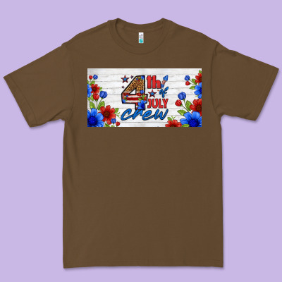 Floral 4th Of July Crew License Plate Premium Tee Designed By Hra Design Shop