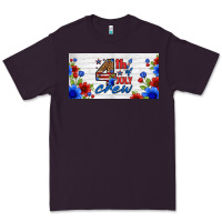 Plum floral 4th of july crew license plate Premium Tee - HRA Design Shop