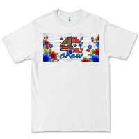 White floral 4th of july crew license plate Premium Tee - HRA Design Shop