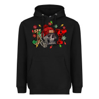 Black Christmas Joy skeleton Heavyweight Hoodie - NancyCooperArtShop