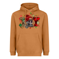 Meerkat Christmas Joy skeleton Heavyweight Hoodie - NancyCooperArtShop