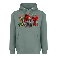 Sage Christmas Joy skeleton Heavyweight Hoodie - NancyCooperArtShop