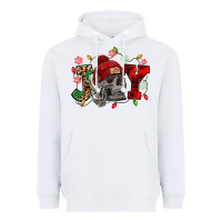 White Christmas Joy skeleton Heavyweight Hoodie - NancyCooperArtShop