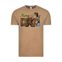 Vintage Coffee Christmas Army Dad Vintage Tee - NancyCooperArtShop