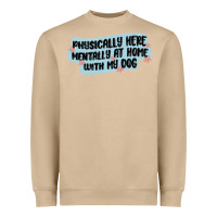 Mushroom physically here mentally at home with my dog Heavyweight Sweatshirt - MaliasSmallBusiness