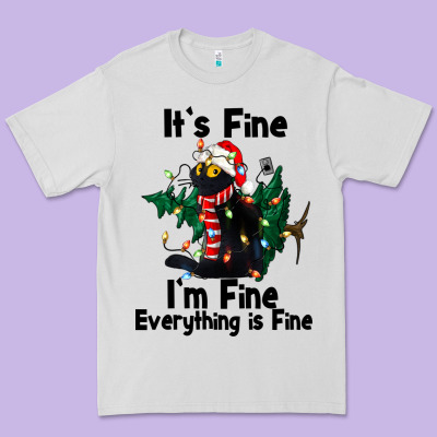 It's Fine I'am Fine Everything Is Fine Premium Tee Designed By Fadigitalartstudio