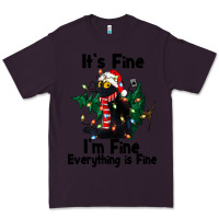 Plum It's Fine I'am Fine Everything Is Fine Premium Tee - FaDigitalArtStudio