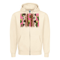 Sandshell cactus leopard cowhide brush stroke Zipper Hoodie - Artiststas