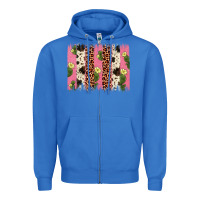True Royal cactus leopard cowhide brush stroke Zipper Hoodie - Artiststas