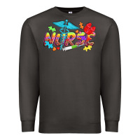 Smoke Autism Nurse Premium Sweatshirt - NancyCooperArtShop