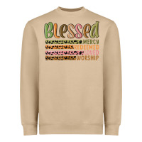 Retro Blessed Redeemed Quotes Heavyweight Sweatshirt | Teevron