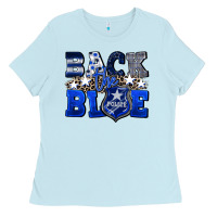 Baby Blue Back to blue 4th of July 4th of july Ladies Tee - CowGirlArtShop
