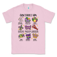 Bubblegum Pink god says i am mardi gras Classic Tee - MaliasSmallBusiness