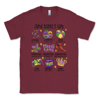 Burgundy god says i am mardi gras Classic Tee - MaliasSmallBusiness