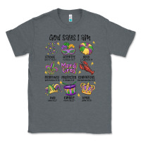Charcoal Heather god says i am mardi gras Classic Tee - MaliasSmallBusiness