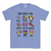 Colony Blue god says i am mardi gras Classic Tee - MaliasSmallBusiness