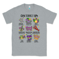 Heather Grey god says i am mardi gras Classic Tee - MaliasSmallBusiness