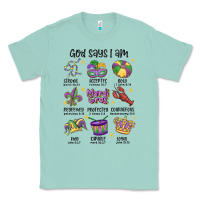Seafoam god says i am mardi gras Classic Tee - MaliasSmallBusiness