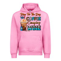 Fuchsia Pink Plan For The Day Coffee Camping Wine Frappe Coffee Urban Hoodie - FaDigitalArtStudio