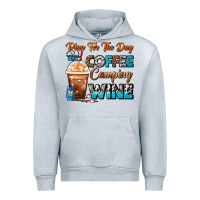 Heather Grey Plan For The Day Coffee Camping Wine Frappe Coffee Urban Hoodie - FaDigitalArtStudio