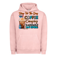Pigment Salmon Plan For The Day Coffee Camping Wine Frappe Coffee Urban Hoodie - FaDigitalArtStudio