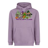 Lavender Peace love Halloween Heavyweight Hoodie - NancyCooperArtShop