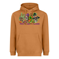 Meerkat Peace love Halloween Heavyweight Hoodie - NancyCooperArtShop