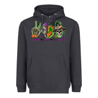 Smoke Peace love Halloween Heavyweight Hoodie - NancyCooperArtShop