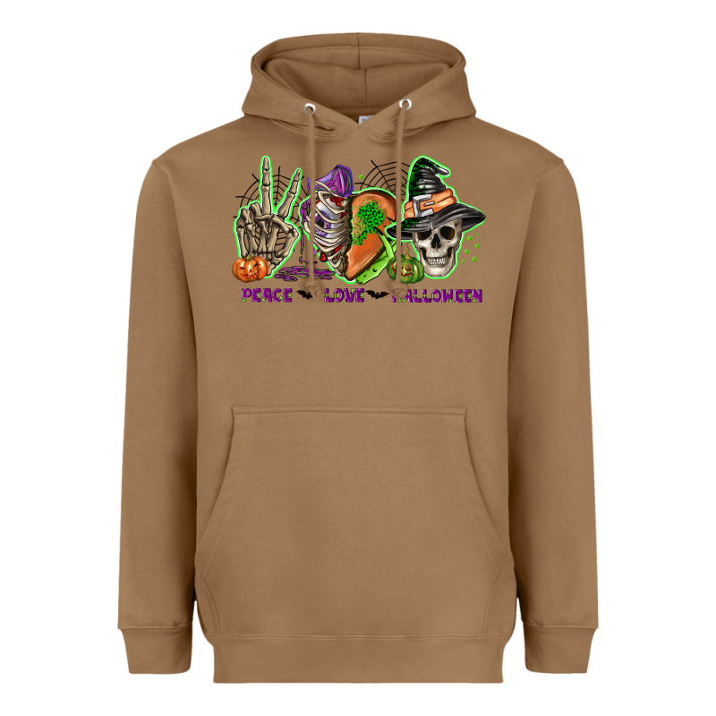 Peace Love Halloween Heavyweight Hoodie by NancyCooperArtShop | Teevron