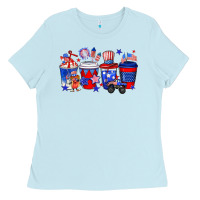 Baby Blue 4th of July coffee drinks Ladies Tee - Neo Western