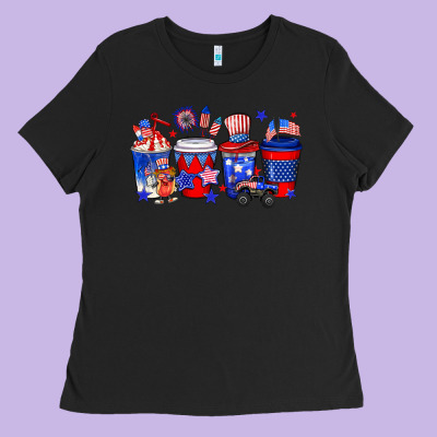 4th Of July Coffee Drinks Ladies Tee Designed By Neo Western
