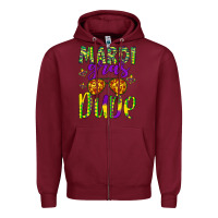 Burgundy mardi gras dude Zipper Hoodie - Artiststas