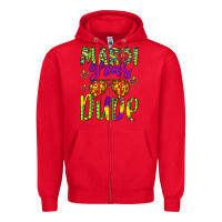Red mardi gras dude Zipper Hoodie - Artiststas