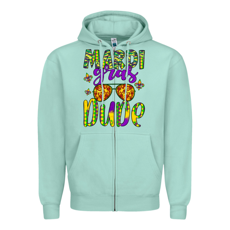 Mardi Gras Dude Zipper Hoodie by Artiststas | Teevron