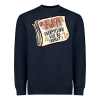 Navy breaking news everything will be alright Heavyweight Sweatshirt - MaliasSmallBusiness