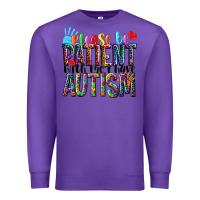 Purple Please be patient with me i have Autism Premium Sweatshirt - NancyCooperArtShop