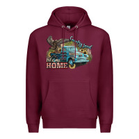 Burgundy Truck USA country road take me home 4th of july Premium Hoodie - HowdyJamesFarm