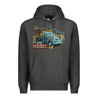 Charcoal Heather Truck USA country road take me home 4th of july Premium Hoodie - HowdyJamesFarm