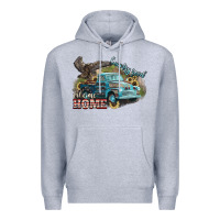 Heather Grey Truck USA country road take me home 4th of july Premium Hoodie - HowdyJamesFarm
