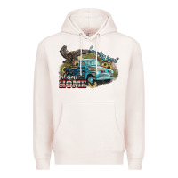 Pale Pink Truck USA country road take me home 4th of july Premium Hoodie - HowdyJamesFarm