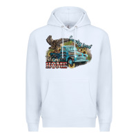 White Truck USA country road take me home 4th of july Premium Hoodie - HowdyJamesFarm