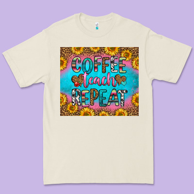 Coffee Teach Repeat Premium Tee Designed By Hra Design Shop