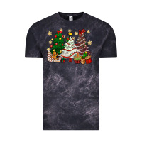 Cloud Black Cake Christmas trees Vintage Tee - NancyCooperArtShop